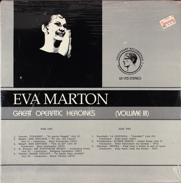 Éva Marton, Giacomo Puccini, Wolfgang Amadeus Mozart, Richard Strauss, Amilcare Ponchielli, Pyotr Ilyich Tchaikovsky, Umberto Giordano : Great Operatic Heroines Vol. III (LP, Comp)