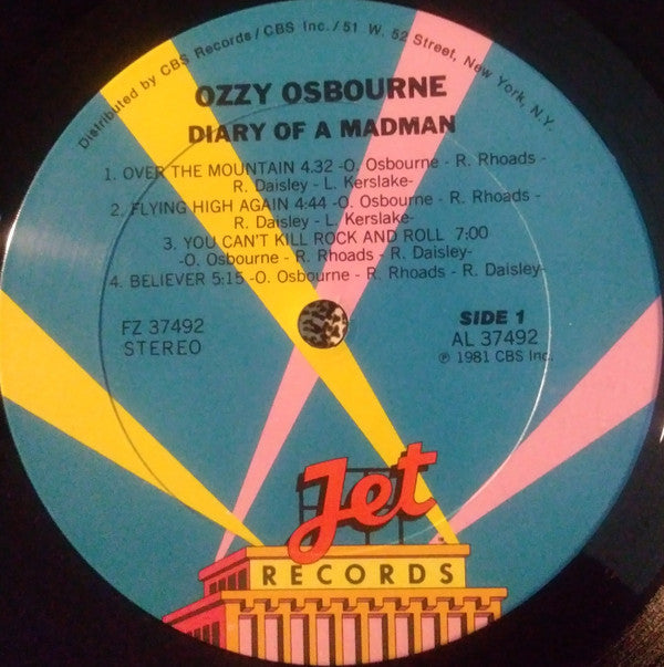 Ozzy Osbourne : Diary Of A Madman (LP, Album, San)
