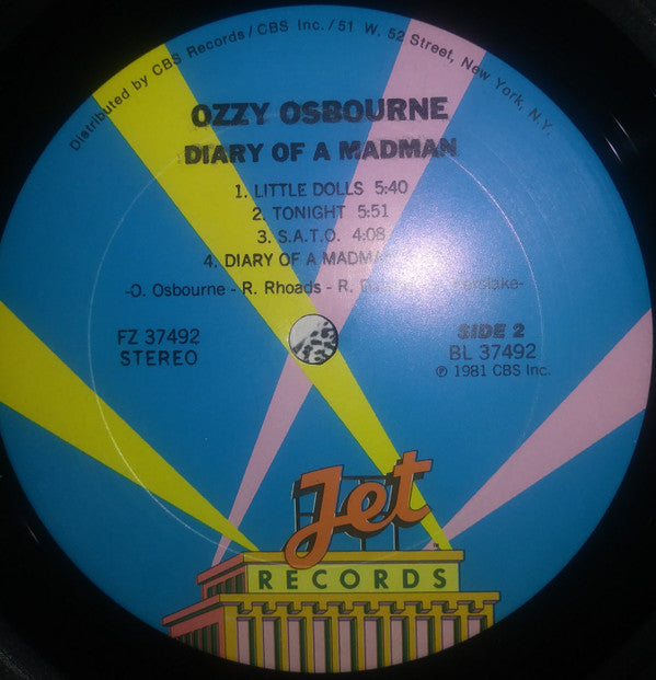 Ozzy Osbourne : Diary Of A Madman (LP, Album, San)