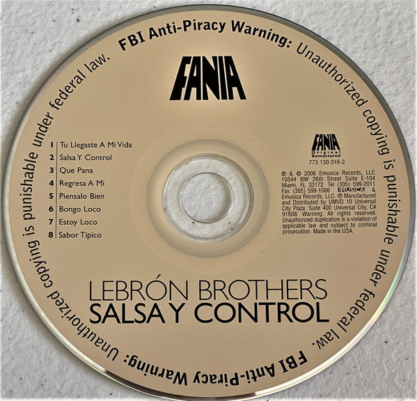 Lebron Brothers : Salsa Y Control (CD, Album, RE, RM)