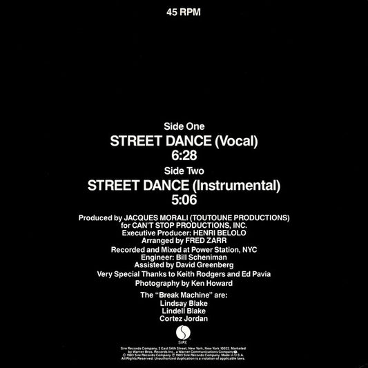 Break Machine - Street Dance vinyl record, 12" (Very Good Plus (VG+)) | Lulo Records