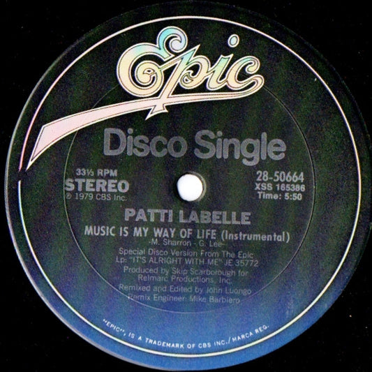 Patti LaBelle - Music Is My Way Of Life vinyl record, 12" (Near Mint (NM or M-)) | Lulo Records
