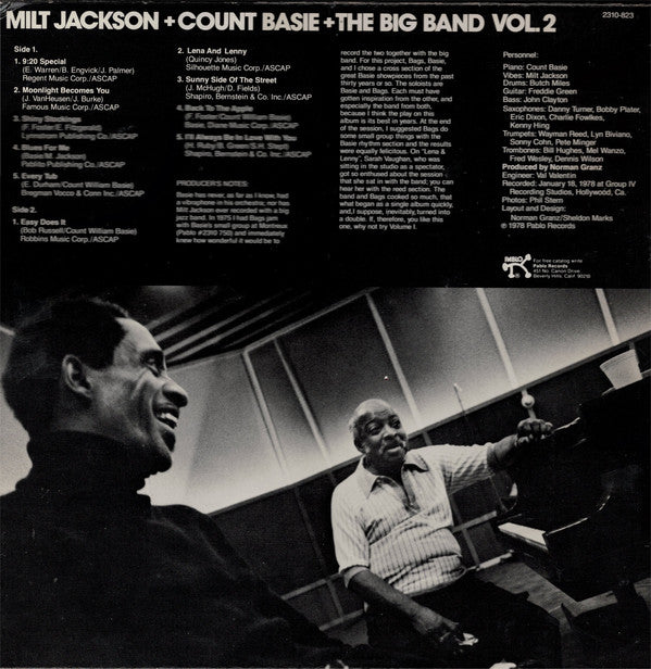 Milt Jackson + Count Basie Big Band : Vol. 2 (LP, Album, Als)