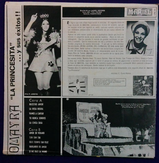 Omayra - ... Y Sus Éxitos vinyl record, LP (Near Mint (NM or M-)) | Lulo Records