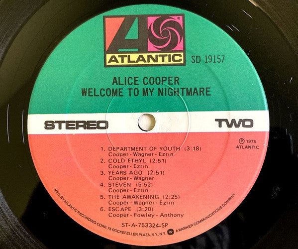 Alice Cooper (2) : Welcome To My Nightmare (LP, Album, RE, SP)