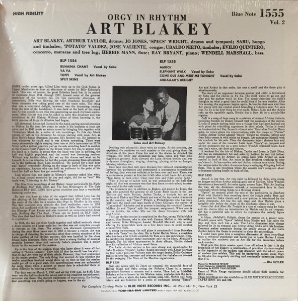 Art Blakey : Orgy In Rhythm - Volume Two (LP, Album, RE)