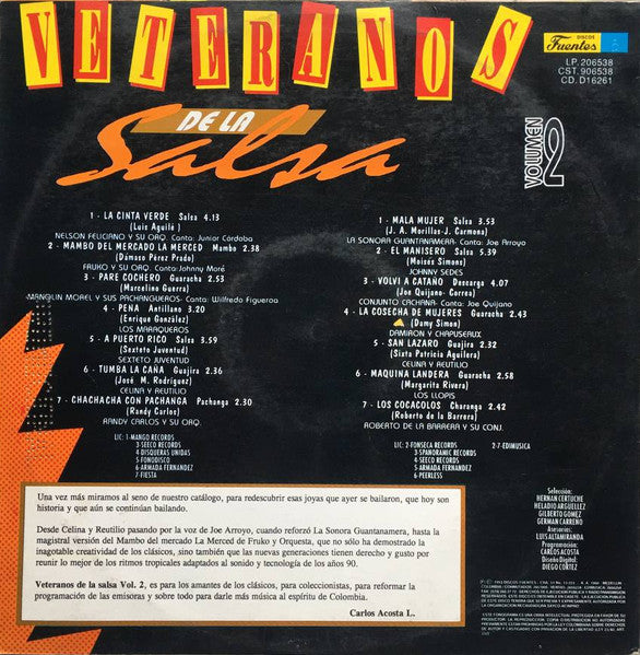 Various : Veteranos De La Salsa Vol. 2  (LP, Comp)