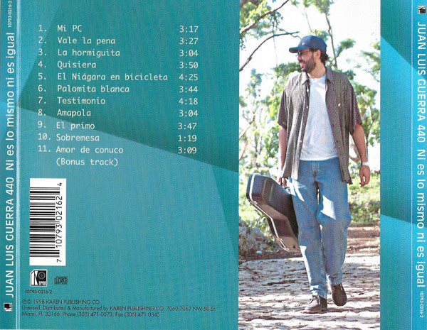 Juan Luis Guerra 4.40 : Ni Es Lo Mismo Ni Es Igual (CD, Album, RE)