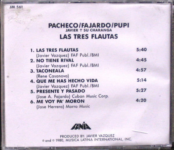Johnny Pacheco : Las Tres Flautas (CD, Album, RE)