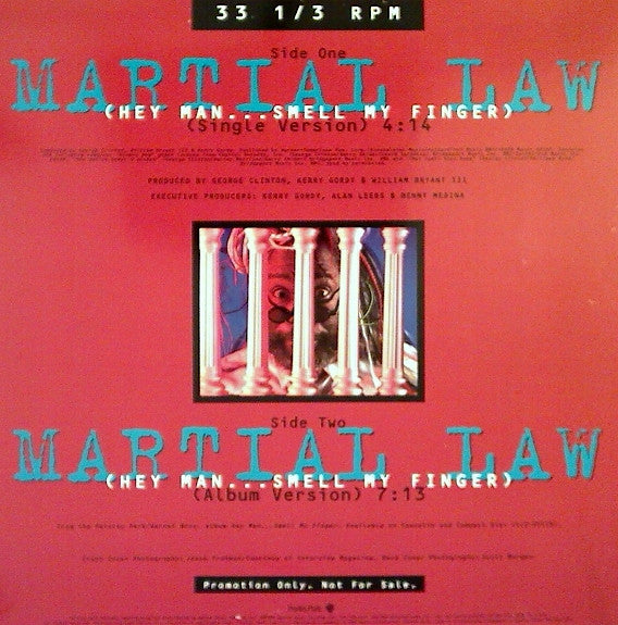 George Clinton : Martial Law (Hey Man...Smell My Finger) (12", Promo)