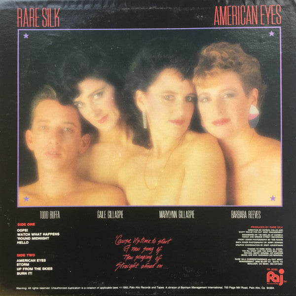 Rare Silk : American Eyes (LP, Album)