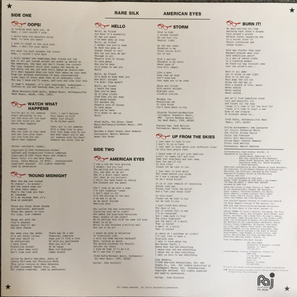 Rare Silk : American Eyes (LP, Album)