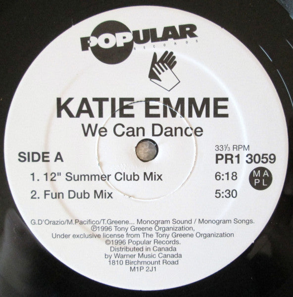 Katie Emme : We Can Dance (12")