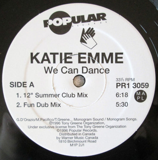 Katie Emme : We Can Dance (12")
