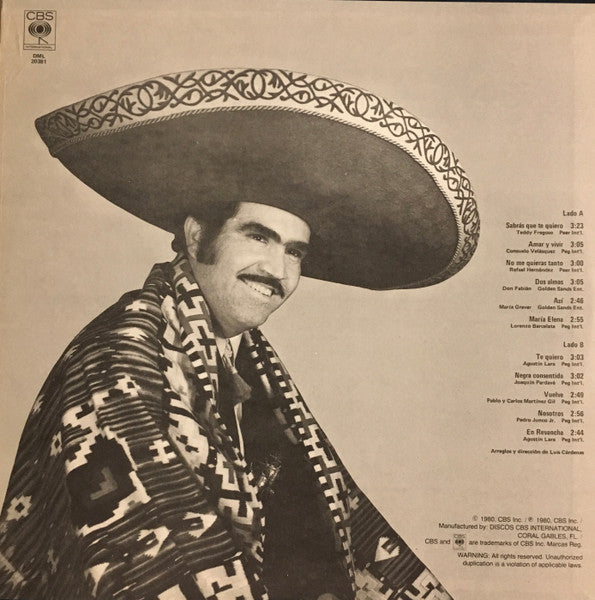 Vicente Fernandez : Canta Para Recordar (LP, Album)