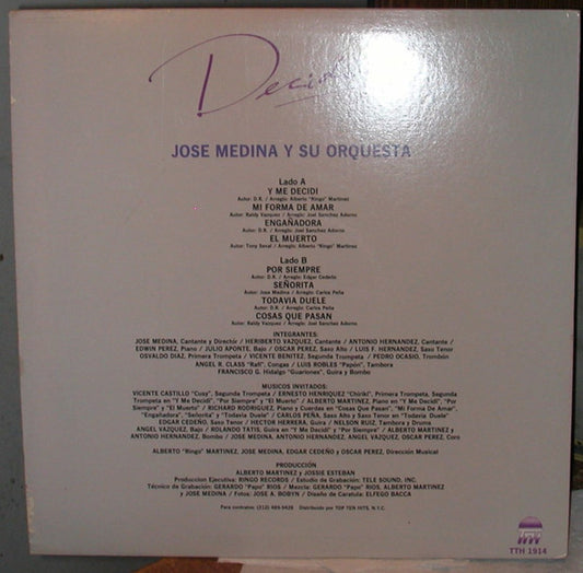 Jose Medina Y Su Orquesta : Decidido (LP, Album)