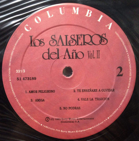 Various : Los Salseros Del Año Vol 2 (LP, Comp)