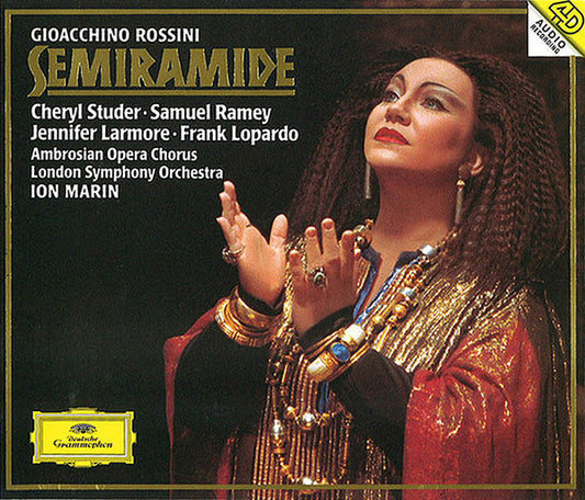 Gioacchino Rossini - Cheryl Studer, Samuel Ramey, Jennifer Larmore, Frank Lopardo, The Ambrosian Opera Chorus, London Symphony Orchestra, Ion Marin : Semiramide (3xCD, Album)