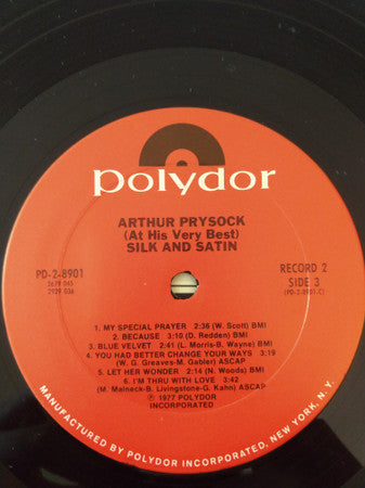 Arthur Prysock : At His Very Best-Silk And Satin (2xLP, Comp, Ter)