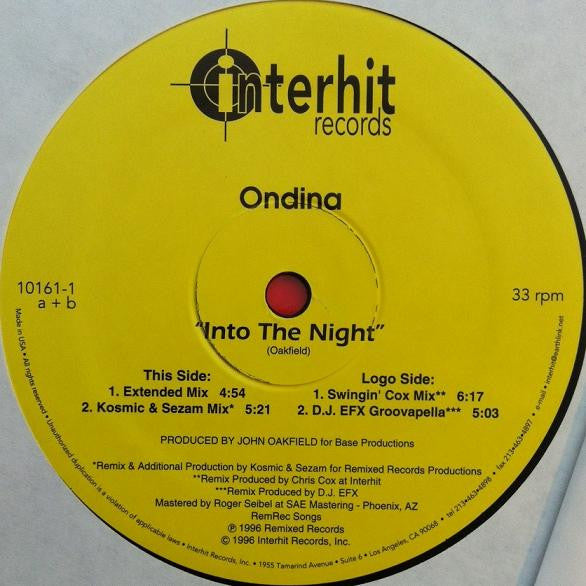 Ondina : Into The Night (2x12")