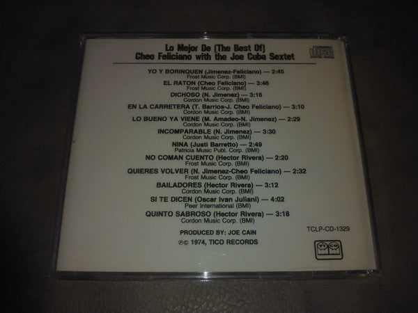 Cheo Feliciano With Joe Cuba Sextet : The Best Of Lo Mejor De Cheo Feliciano With The Joe Cuba Sextet (CD, Comp)
