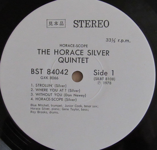 The Horace Silver Quintet : Horace-Scope (LP, Promo)