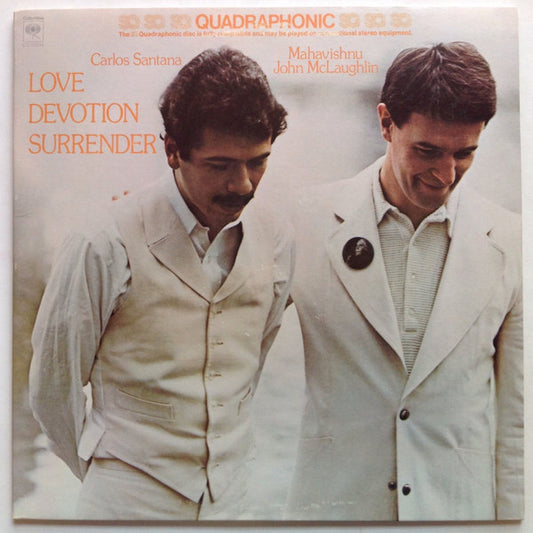 Carlos Santana & Mahavishnu John McLaughlin* - Love Devotion Surrender vinyl record, LP (Near Mint (NM or M-)) | Lulo Records