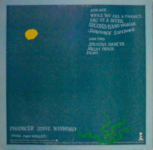 Steve Winwood - Arc Of A Diver vinyl record, LP (Very Good Plus (VG+)) | Lulo Records