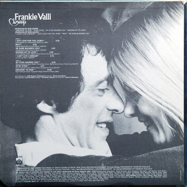 Frankie Valli : Closeup (LP, Album, Bes)