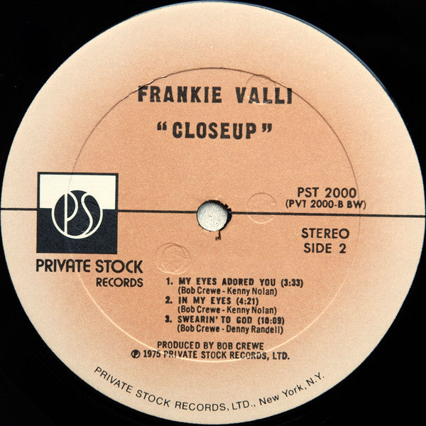 Frankie Valli : Closeup (LP, Album, Bes)