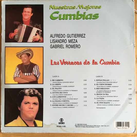 Alfredo Gutierrez, Lisandro Meza, Gabriel Romero - Nuestras Mejores Cumbias vinyl record, LP (Good Plus (G+)) | Lulo Records