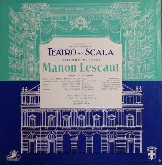Giacomo Puccini, Maria Callas, Tullio Serafin : Manon Lescaut (3xLP, Album, Mono + Box)