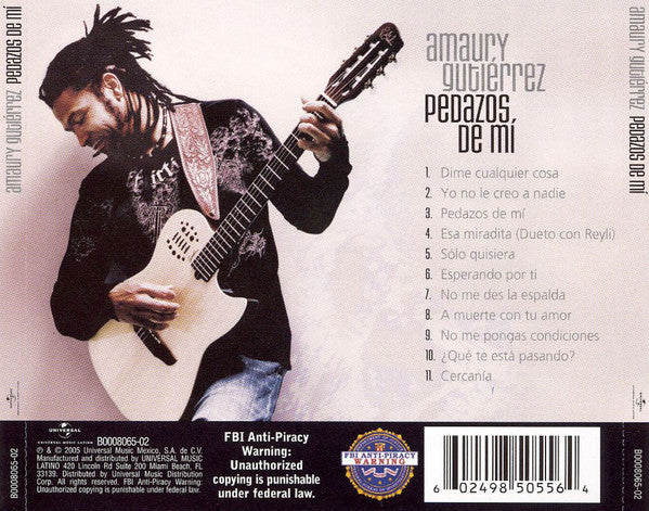 Amaury Gutiérrez : Pedazos De Mí (CD, Album)