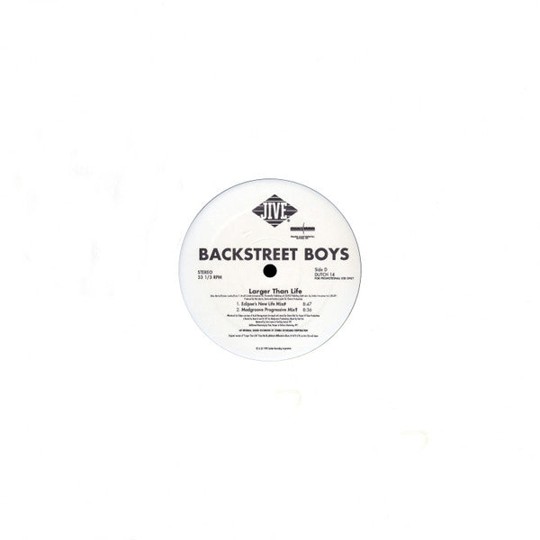 Backstreet Boys : Larger Than Life (2x12", Promo)