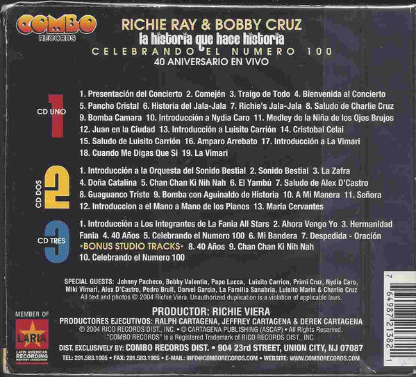 Ricardo Ray & Bobby Cruz : 40 Aniversario-En Vivo (3xCD, Album)