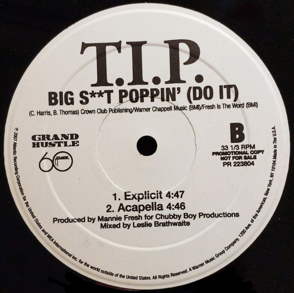 T.I.P.* : Big Things Poppin' (Do It) (12", Promo)