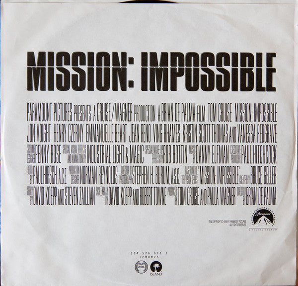 Adam Clayton & Larry Mullen : Theme From Mission: Impossible (12")