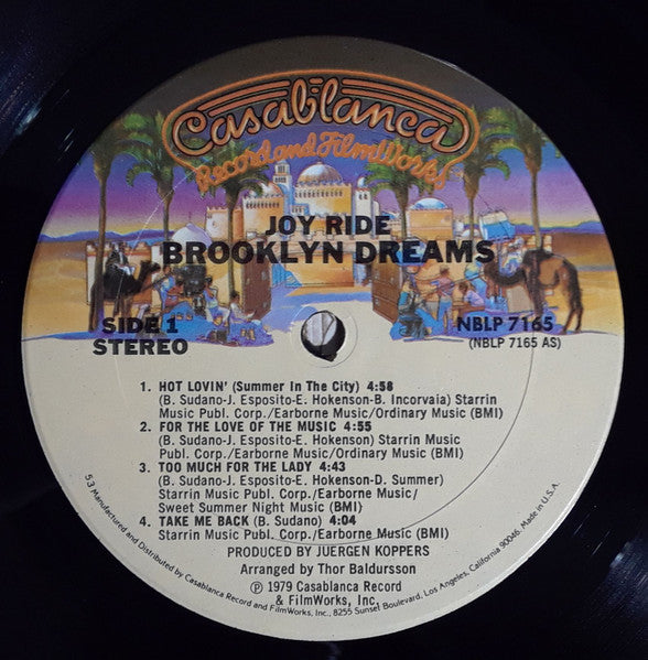 Brooklyn Dreams : Joy Ride (LP, Album, 53 )