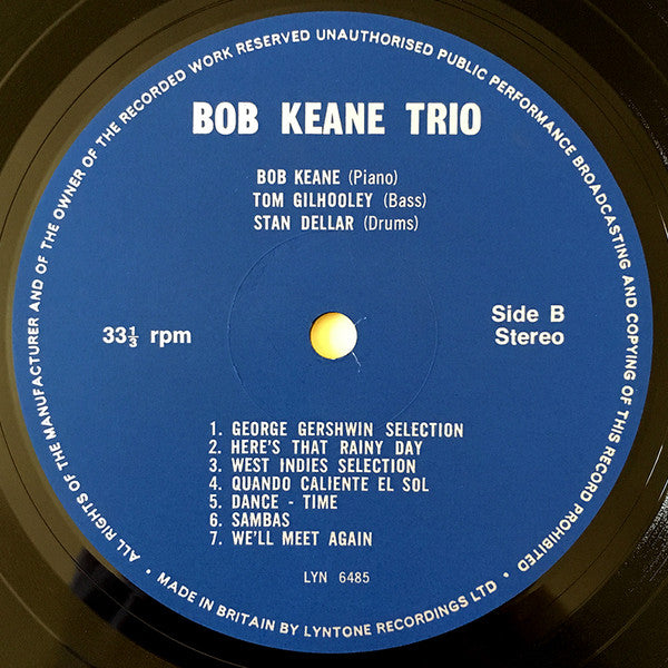 The Bob Keane Trio : The Bob Keane Trio (LP)
