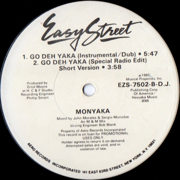 Monyaka : Go Deh Yaka (Go To The Top) (12", Promo)
