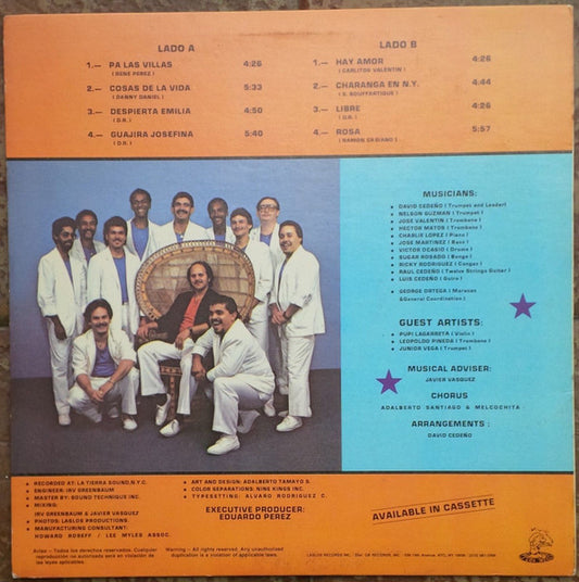 David Cedeño And His Band* : New Dimension (LP, Album, Gre)