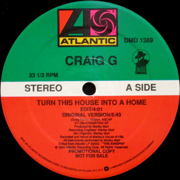 Craig G : Turn This House Into A Home (12", Promo)