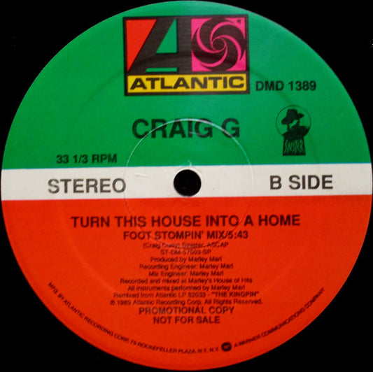 Craig G - Turn This House Into A Home vinyl record, 12" (Very Good Plus (VG+)) | Lulo Records