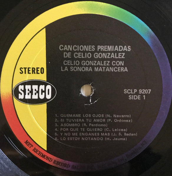 Celio Gonzalez* Con La Sonora Matancera : Canciones Premiadas De Celio Gonzalez Con La Sonora Matancera (LP, Album)