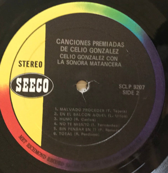 Celio Gonzalez* Con La Sonora Matancera : Canciones Premiadas De Celio Gonzalez Con La Sonora Matancera (LP, Album)