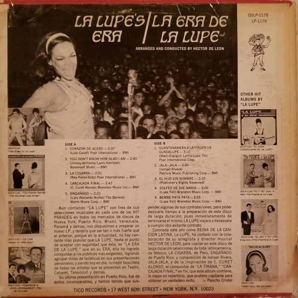 La Lupe : La Lupe's Era / La Era De La Lupe (LP, Album, Mono)