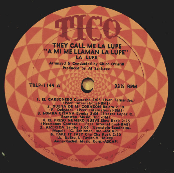 La Lupe : They Call Me La Lupe " A Mi Me Llaman La Lupe " (LP, Album, Mono)