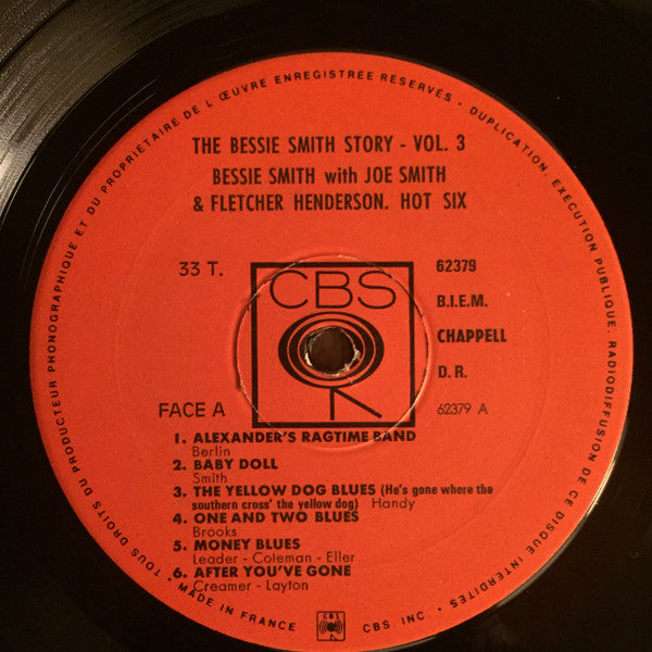 Bessie Smith with Joe Smith (3) & Fletcher Henderson's Hot Six* : The Bessie Smith Story - Vol.3 (LP, Comp, Mono)