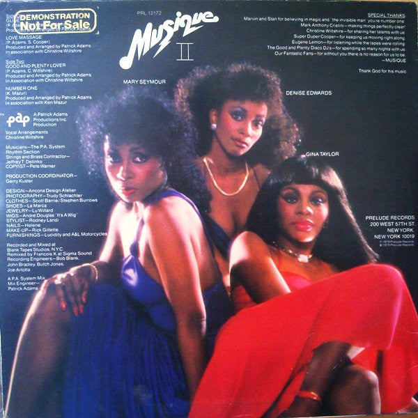 Musique : Musique II (2x12", Album, Promo)