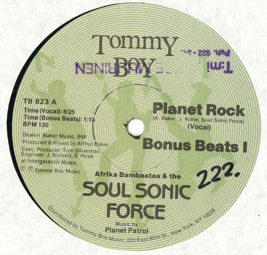 Afrika Bambaataa & the Soul Sonic Force* Music By Planet Patrol : Planet Rock (12", Gre)